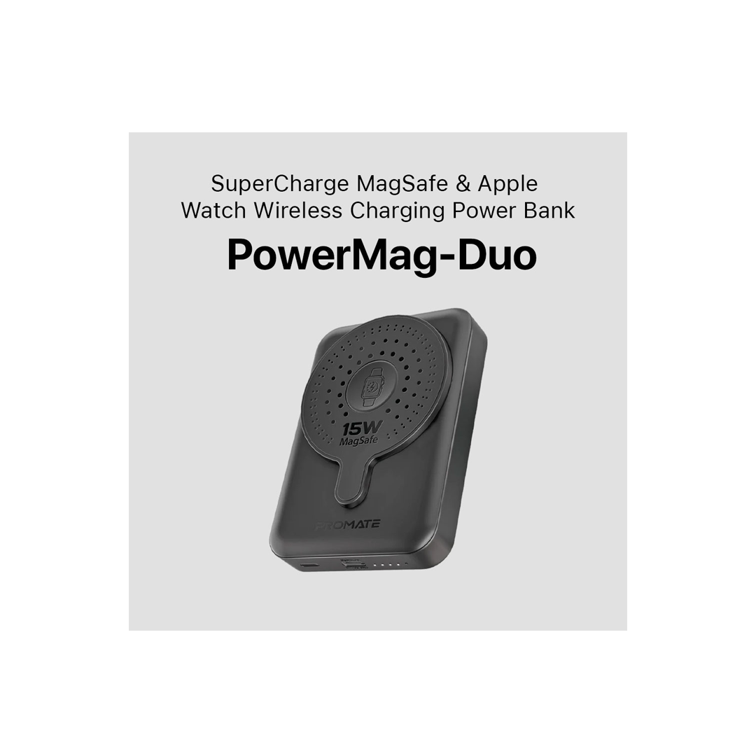 Promate MagSafe 10000mAh Apple Watch Wireless Charging Power Bank in Qatar Promate MagSafe 10000mAh Apple Watch Wireless Charging Power Bank in Qatar